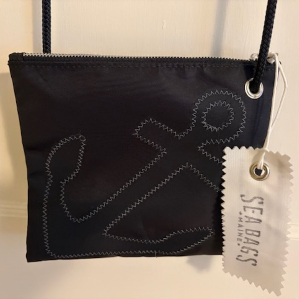 Seabag Black-on-Black Anchor Slim Crossbody
